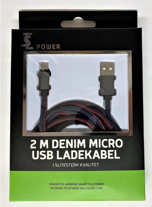 Hovedbilde Ladekabel micro-USB  2meter