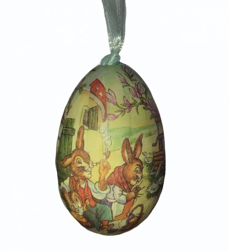 Påskedekorasjonsegg m/snor 6stk