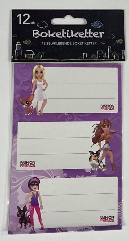 Boketiketter 12stk - fashion friends