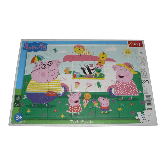 Hovedbilde Puslespill Peppa gris 15 biter 23x33 cm
