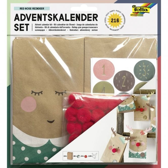 Hovedbilde Adventskalender sett 216 deler Folia
