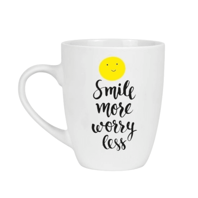Hovedbilde Krus Tinka - Smile more worry less. Superpris!