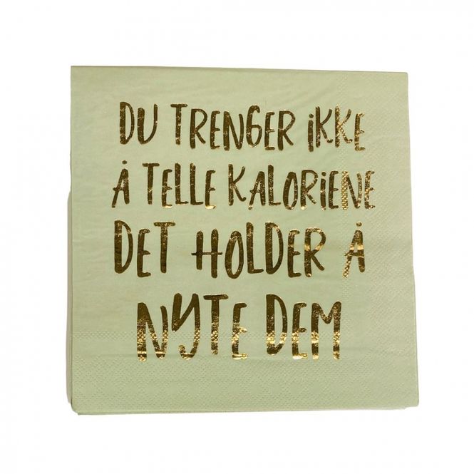 Hovedbilde Servietter 20pk. Grønn Du trenger ikke...... ...