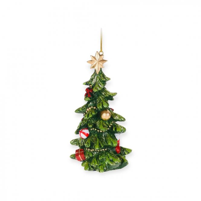 Hovedbilde Juletre med glitter 10 cm