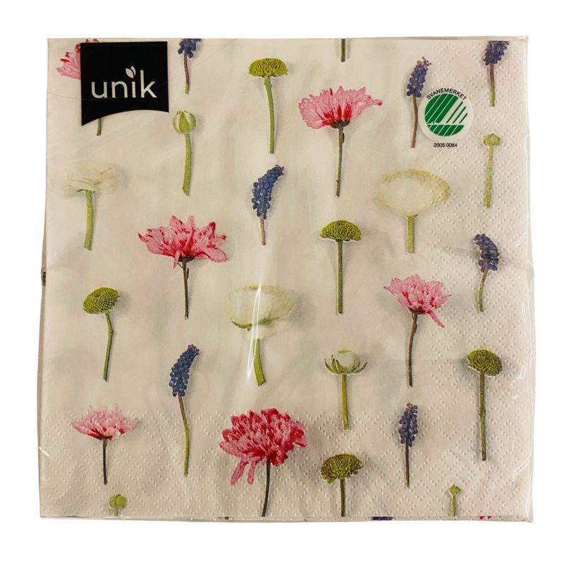 Servietter 20pk. Blomster