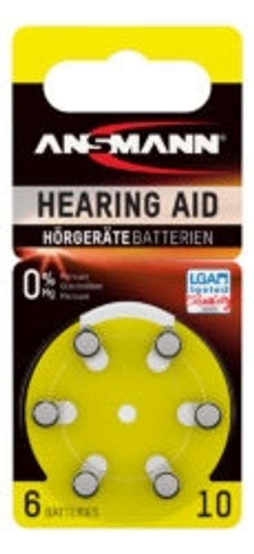 Høreapparat batterier 6 pk.