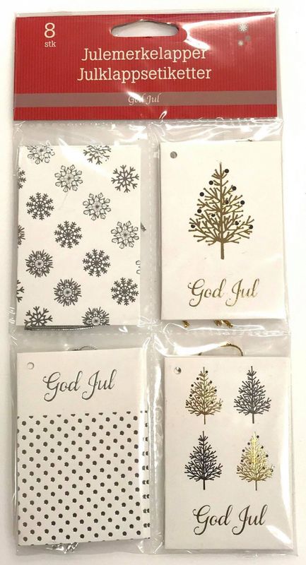 Julemerkelapper 8 pk
