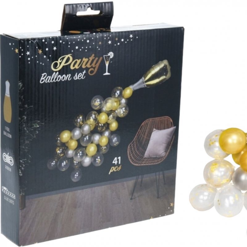 Ballongsett Champagne 41 deler