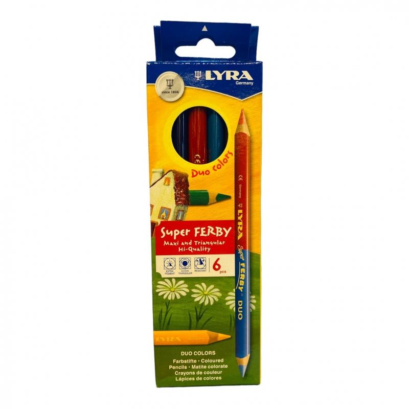 Fargeblyanter 6 pk. Tosidig Lyra