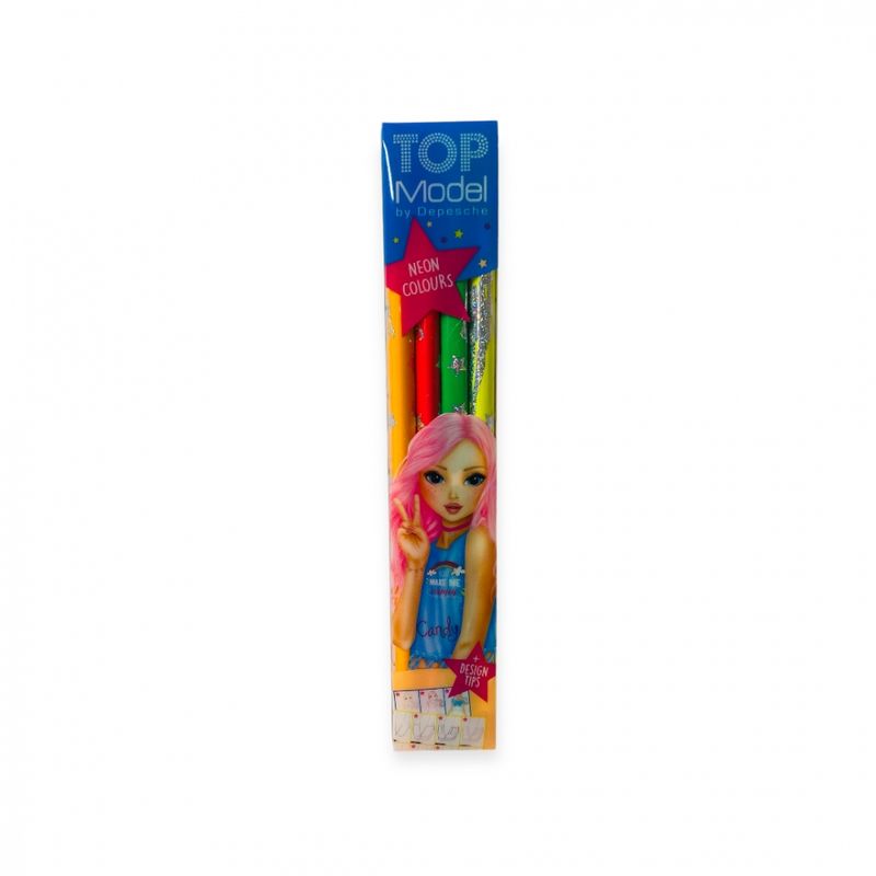 Fargeblyanter Sett 4 Stk Neon TopModel
