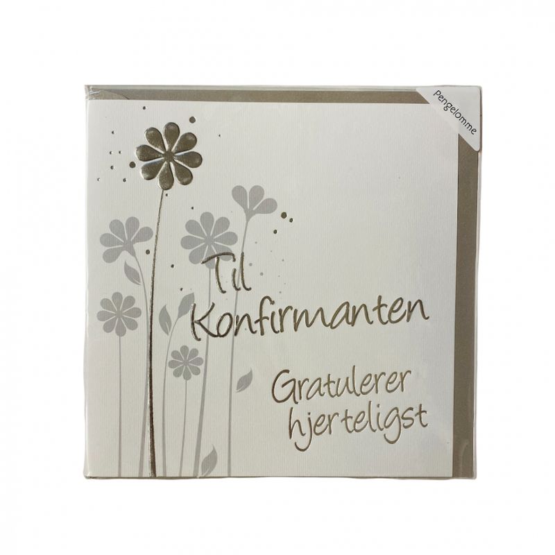 Konfirmasjonskort med konvolutt Stort