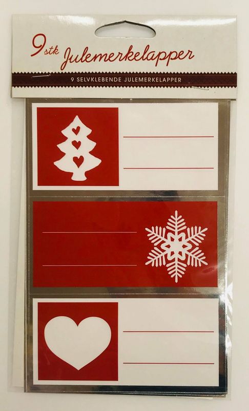 Julemerkelapper 9pk