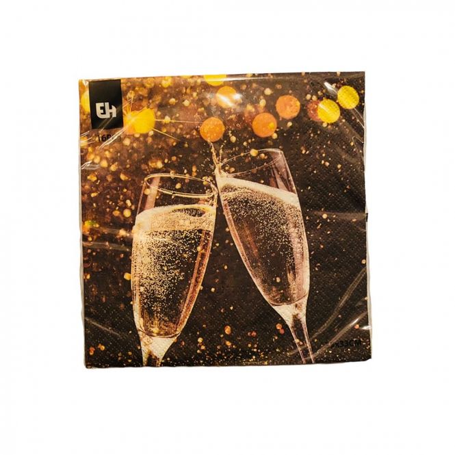 Hovedbilde Servietter 16 pk. Champagneglass