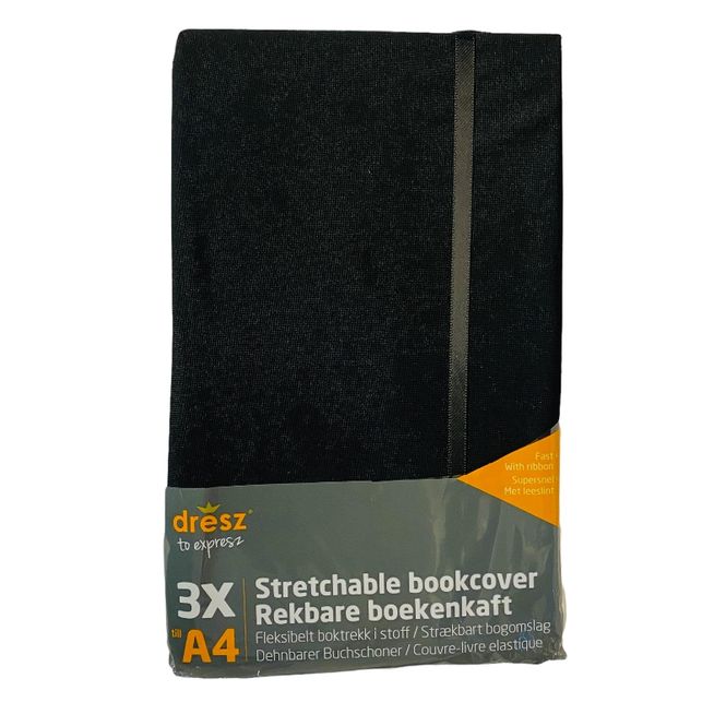 Hovedbilde Bokbind elastisk 3pk svart