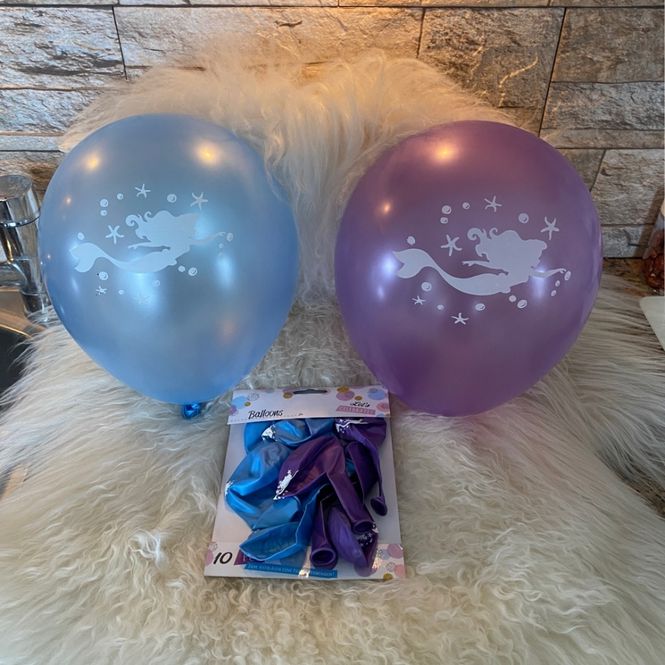 Hovedbilde Ballonger 10 pk. Havfruemønster