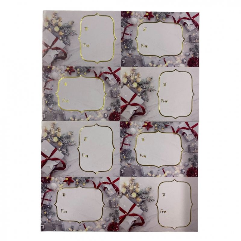 Julemerkelapper selvklebende 8 pk