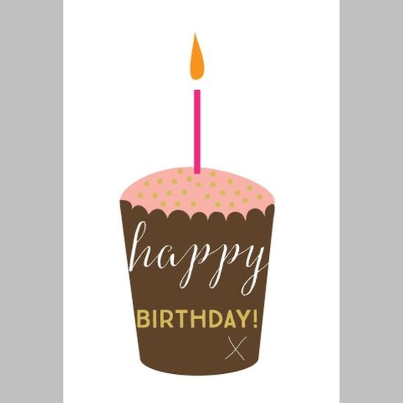 Gratulasjonskort dobbelt med konvolutt Happy birthday!