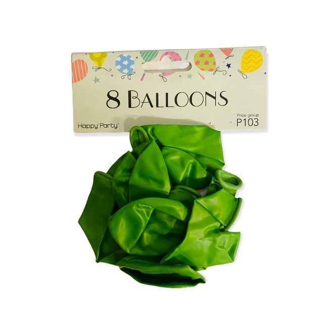 Hovedbilde Ballonger 8 pk. grønne