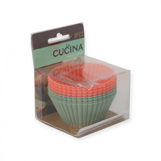 Hovedbilde Cupcake Muffinsformer Silikon 8pk La Cucina
