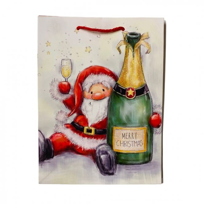 Hovedbilde Gavepose nisse med glitter