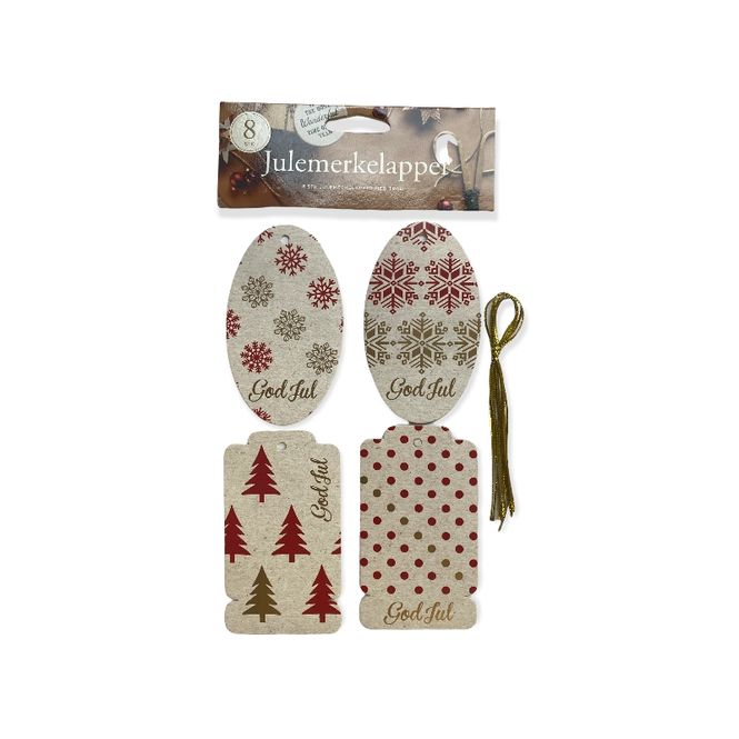 Hovedbilde Julemerkelapper 8 pk