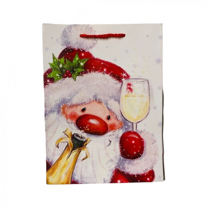 Hovedbilde Gavepose nisse med glitter
