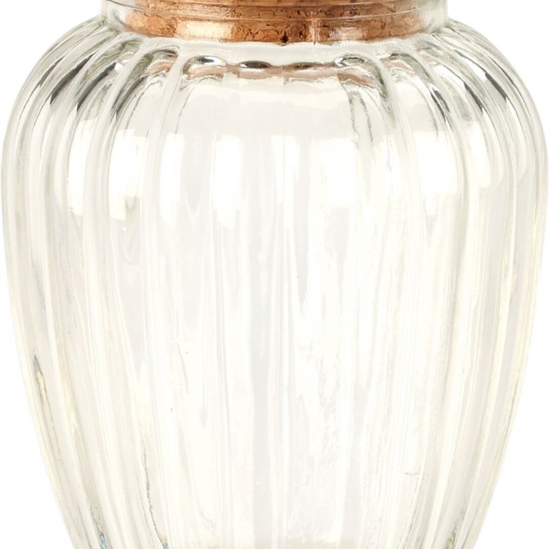 Glasskrukke med lokk av kork 280 ml.