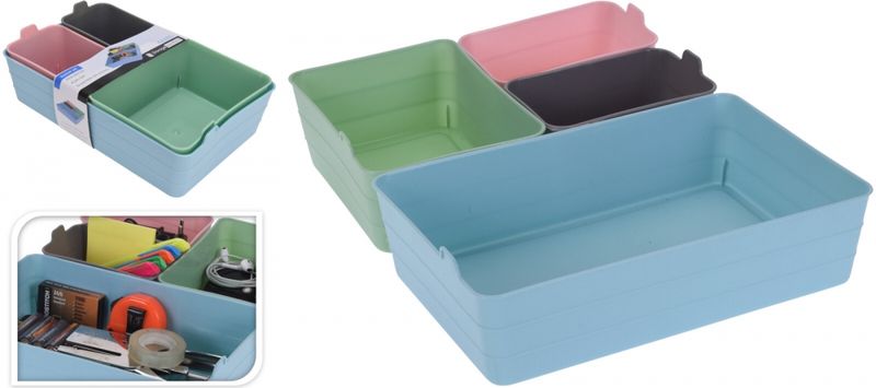 Oppbevaringsbokser 4 pk.