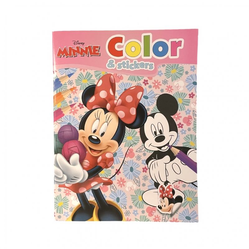 Fargeleggingsbok med stickers - minnie Disney