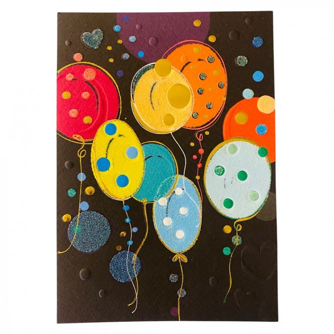 Hovedbilde Dobbelt kort med konvolutt Ballonger