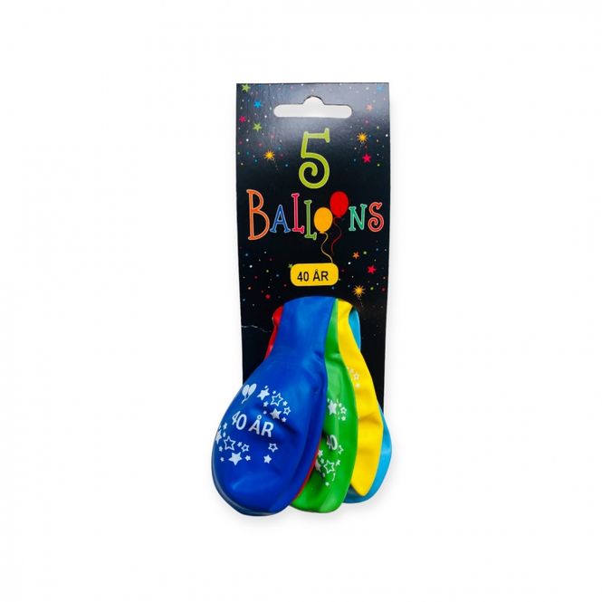 Hovedbilde Ballonger 5 pk  40 år