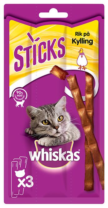 Hovedbilde Whiskas Sticks Kylling 18g