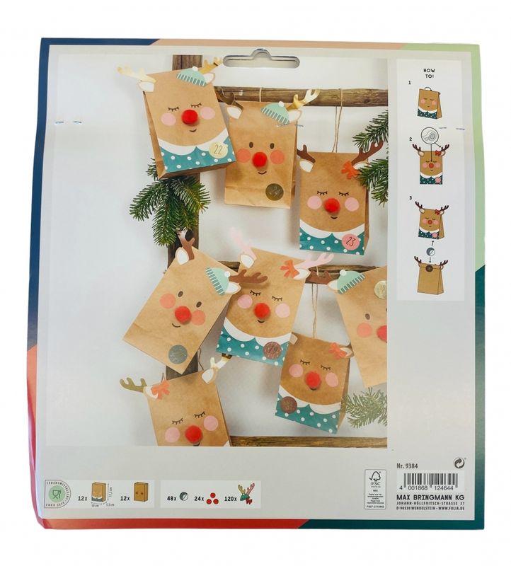 Adventskalender sett 216 deler Folia