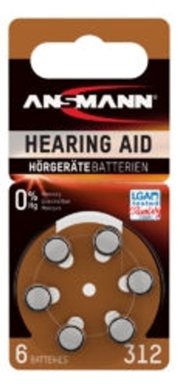 Høreapparat batterier 6 pk.