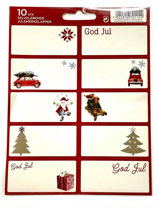 Hovedbilde Julemerkelapper 10stk