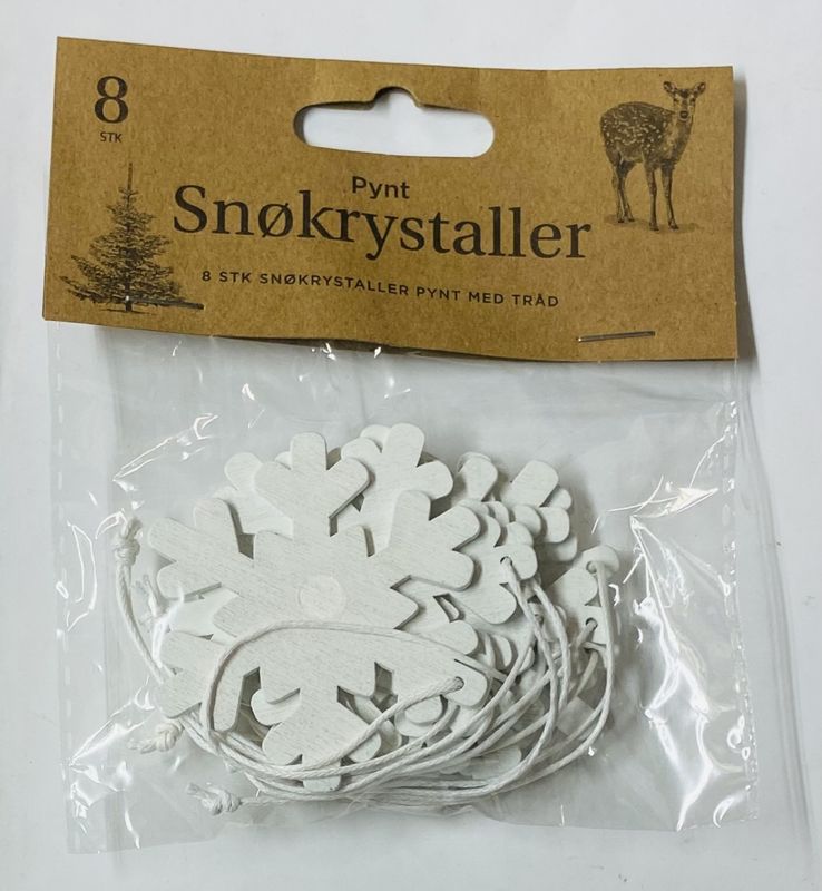 Snøkrystaller 8 pk.