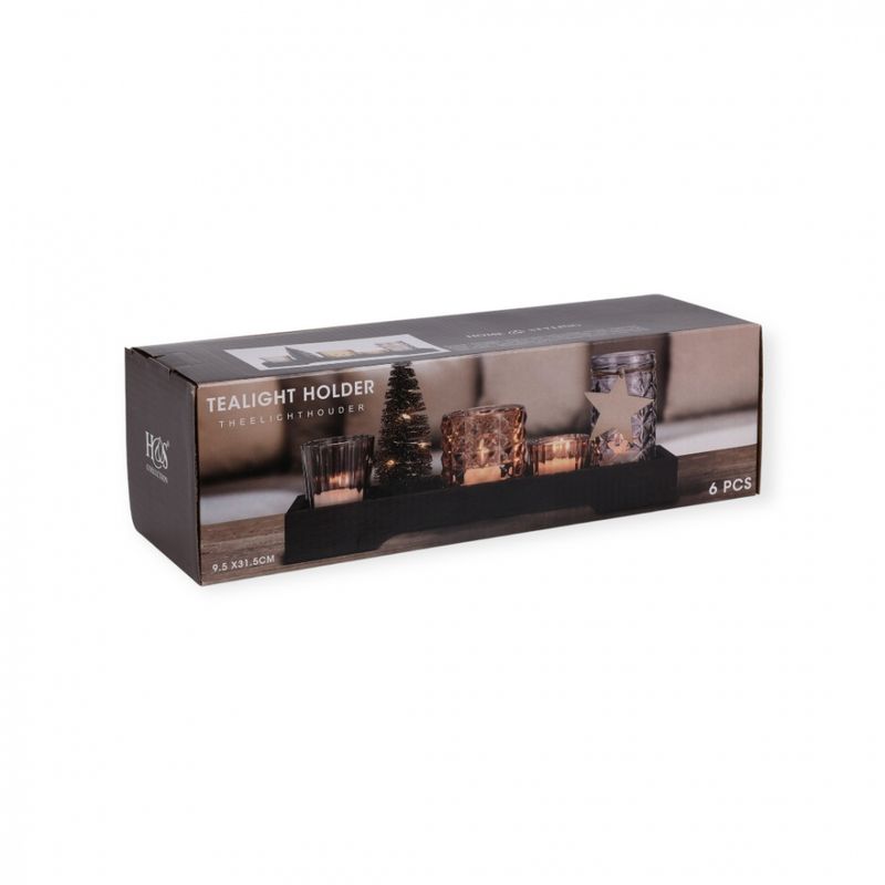 Telysholdersett 6stk - 32cm Homestyle
