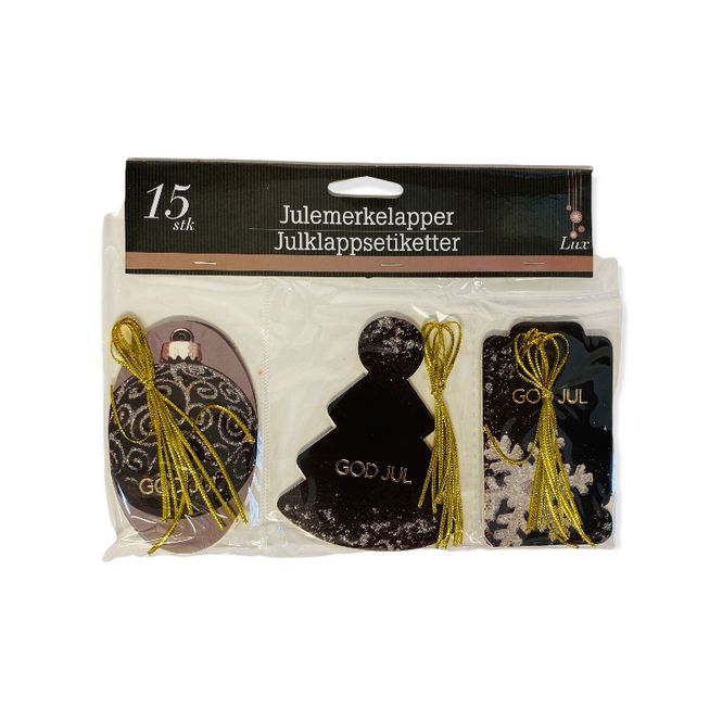 Hovedbilde Julemerkelapper 15 pk eksklusive